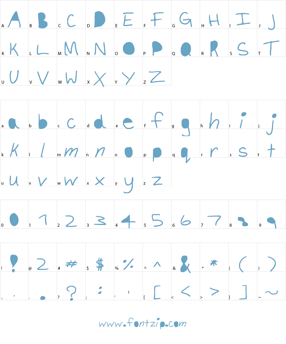 shadow script Font Character
